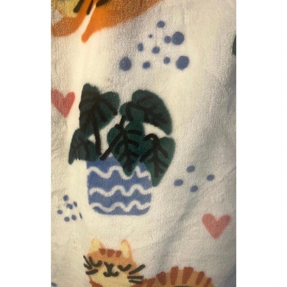 Cat plant soft cozy blanket - Picture 4 of 8